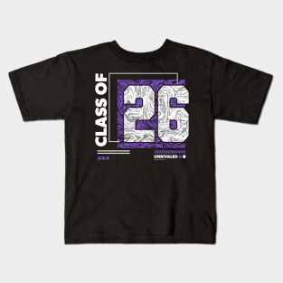 Class of 2026 Urban Streetwear // Graduation Class of '26 Purple Kids T-Shirt